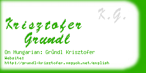 krisztofer grundl business card
